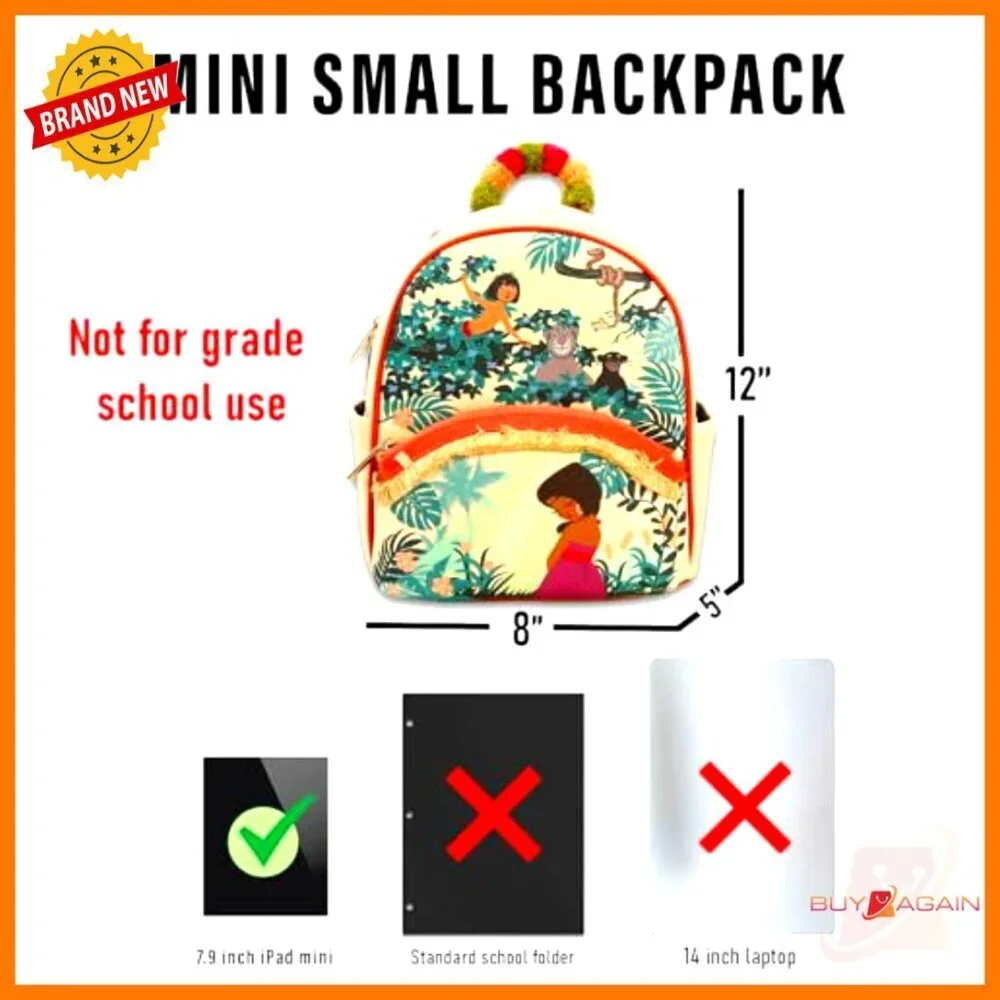 Mini Leather Backpack for Women, 12-Inch Fashion Purse with Tattoos Bundle